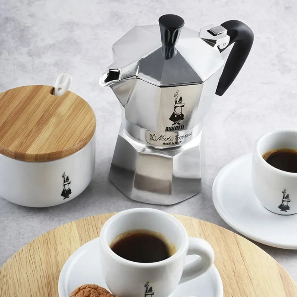 Cafetera Italiana Bialetti Moka Express 6 Pocillos/Tazas Manual