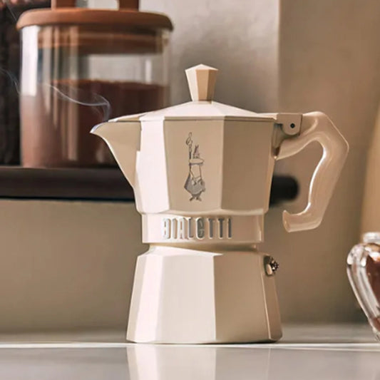 Cafetera Italiana Bialetti Moka Exclusive 6 Pocillos/Tazas Pastel