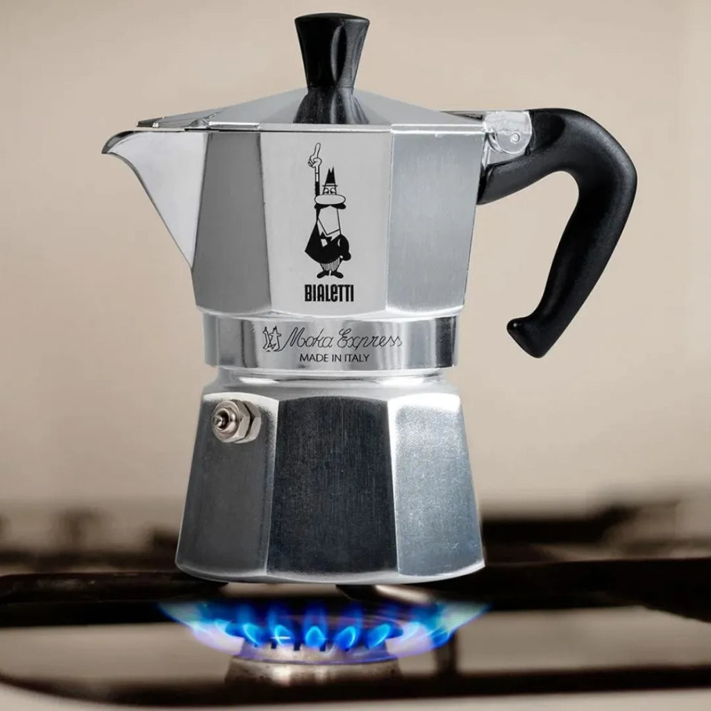 Cafetera Italiana Bialetti Moka Express 6 Pocillos/Tazas Manual